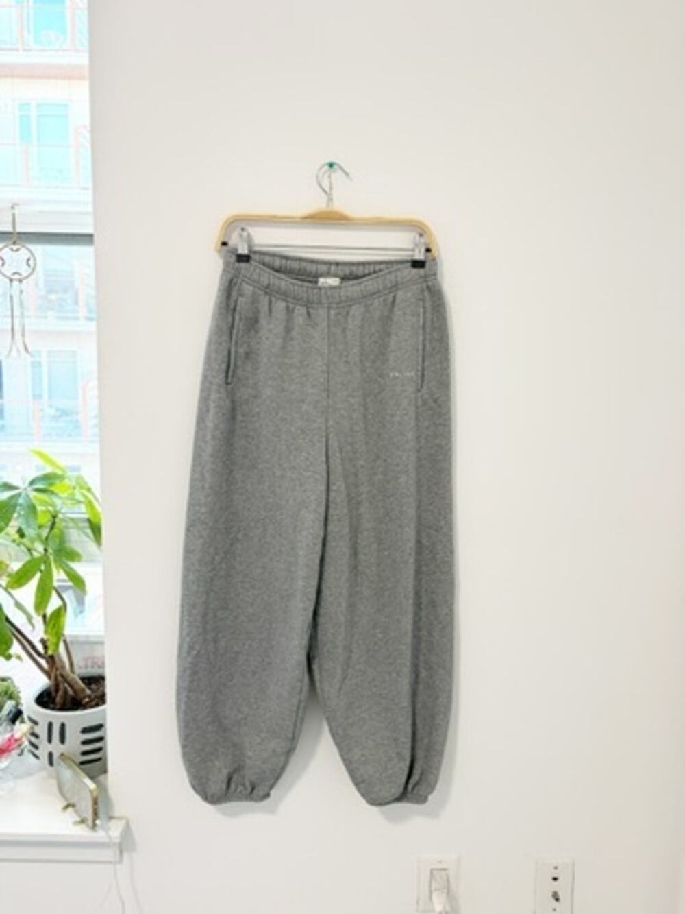 Aerie Offline Gray Cloud Fleece Baggy Jogger Sweatpants Size Small